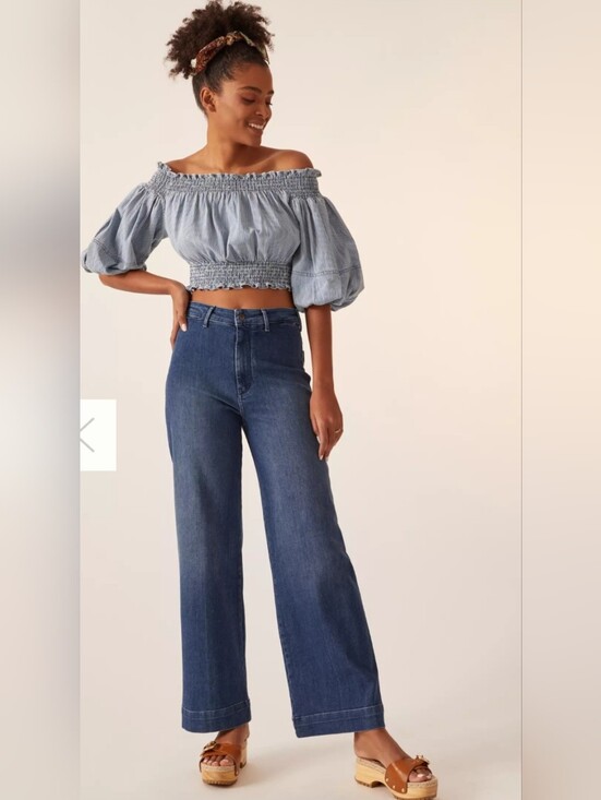 Pilcro Denim - Pilcro The Skipper High-Rise Wide leg Jean. Size 29